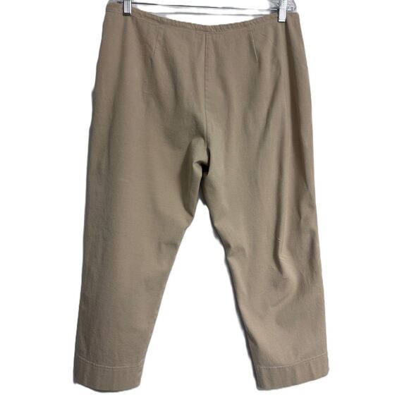 Chico's Pants - Chicos Pants 3 ( XL 16) Tan Beige Ankle Slim Leg Pull On Zipper Side Casual